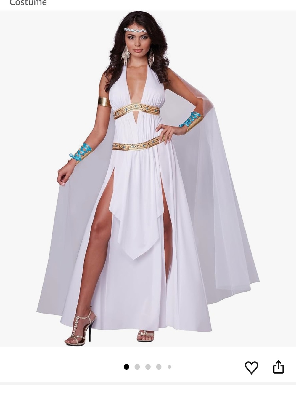 California Costumes Women's Goddess Costume size Large 10-12 dress only new